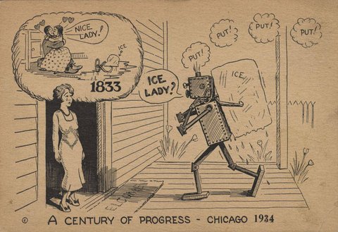 Nice Lady ! Ice Lady ? A Century Of Progress - Chicago 1934. Aus der Grant Schmalgemeier Century of Progress Collection.