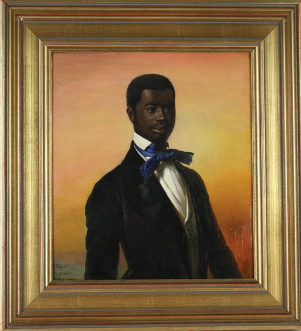 Abb. 2: Carl Christian Vogel von Vogelstein, Bildnis des „Aquasie Boachi, Prinz von Aschantiland“, 1849, Öl auf Pappe, Stadt- und Bergbaumuseum Freiberg, Inv. 53/237