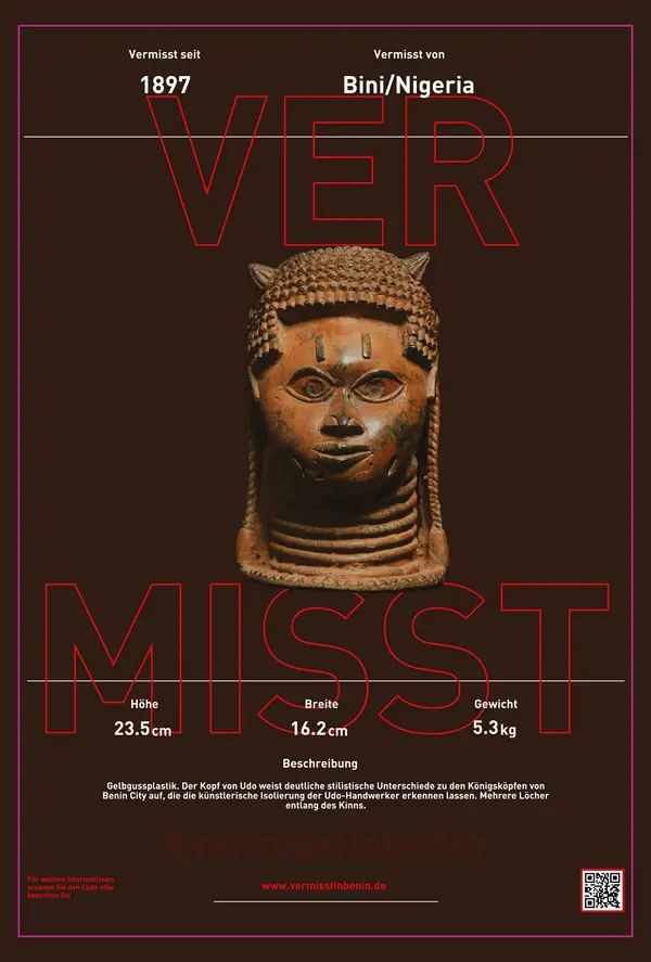 Plakataktion Vermisst in Benin, 2021