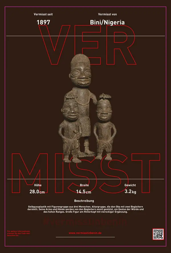 Plakataktion Vermisst in Benin, 2021