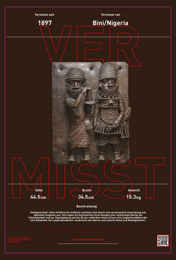 Plakataktion Vermisst in Benin, 2021