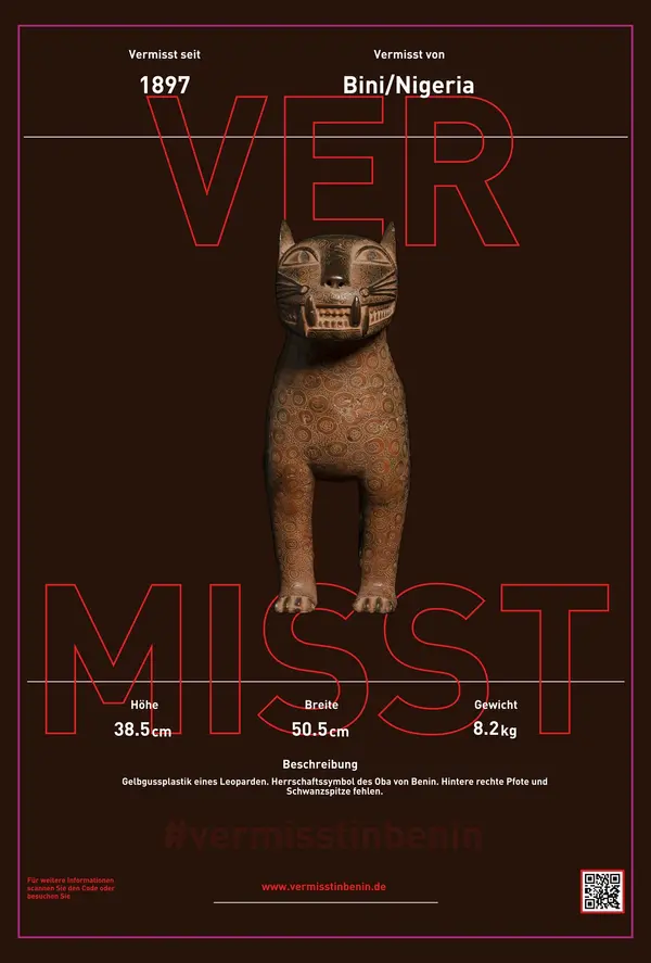 Plakataktion Vermisst in Benin, 2021