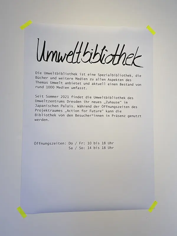 Die Umweltbibliothek im Japanischen Palais